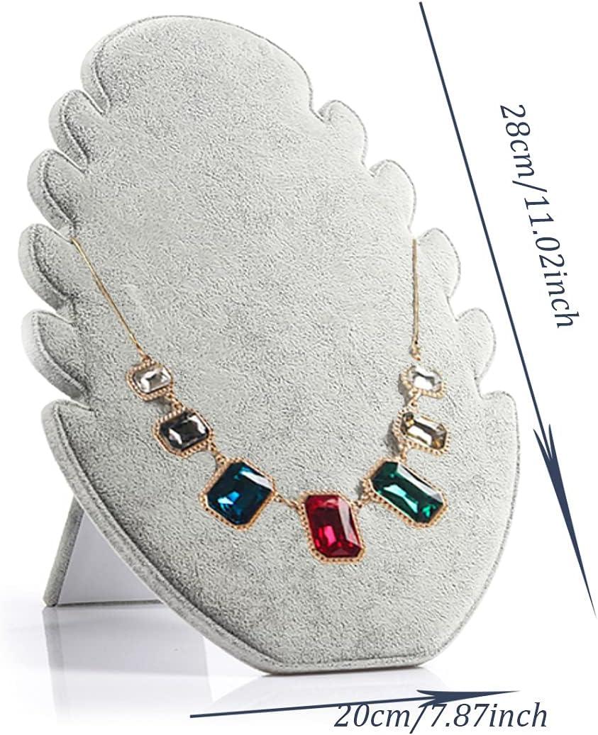 Hiển thị vòng cổ Velvet, người giữ đồ trang sức Porte Professional Collar Collier tổ chức vòng cổ, cho vòng đeo tay vòng cổ và trang sức