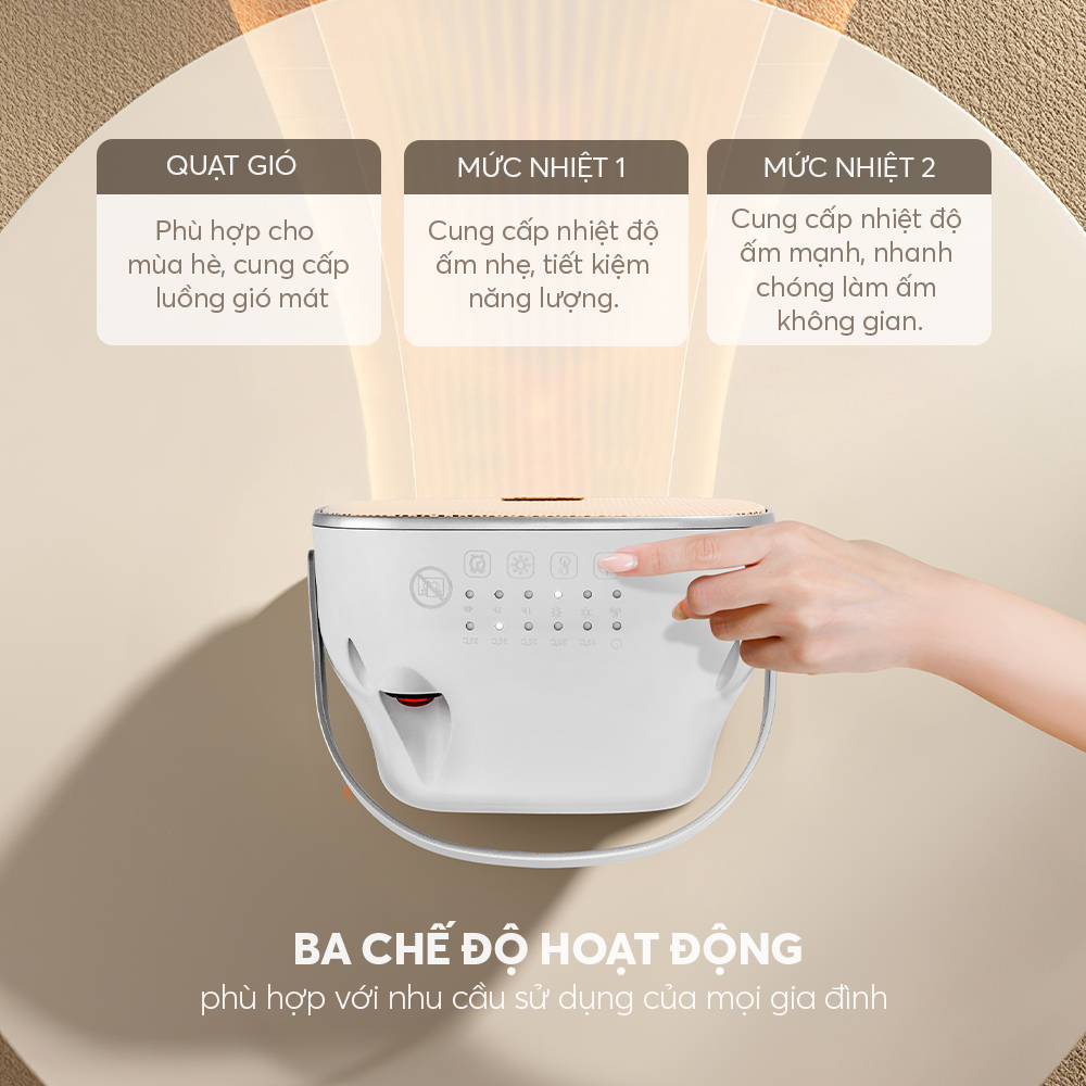 Máy sưởi gốm Elmich CHE-8643 - Hàng chính hãng