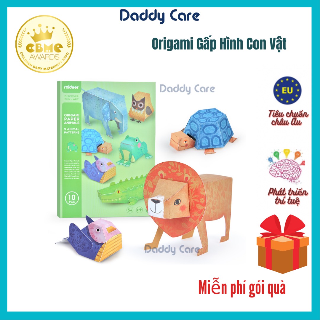Giấy gấp Mideer Origami Thủ Công Các Con Vật , Đồ Chơi Giáo Dục Cho Bé