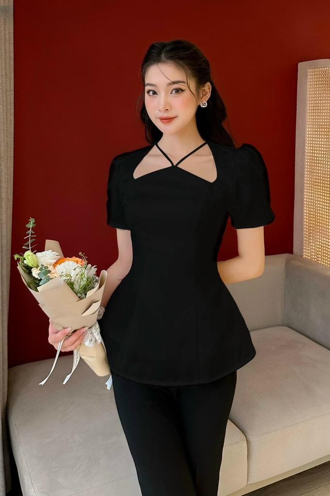 ÁO TAY PHỒNG DÂY CỔ YẾM