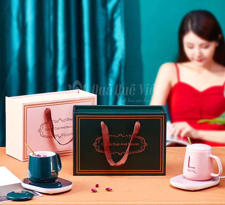 Bộ Cốc Hâm Nóng Đồ Uống Kèm Đế Điện Giúp Hâm Nóng Cafe, Hâm Nóng Trà, Hâm Nóng Sữa Cho Bé