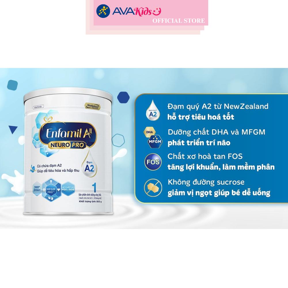 Sữa bột Enfamil A2 Neuropro Infant Formula số 1 (đạm quý A2) 800g (0 - 6 tháng)