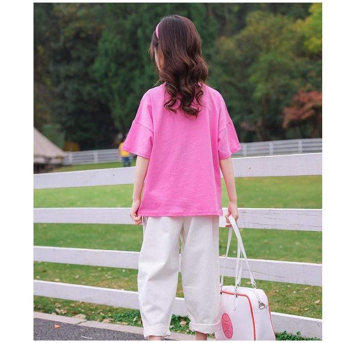 ATG12 Size 130-170 (25-45kg) Áo thun bé gái (Áo thun vải thô Hàn Quốc) Thời trang trẻ Em hàng quảng châu