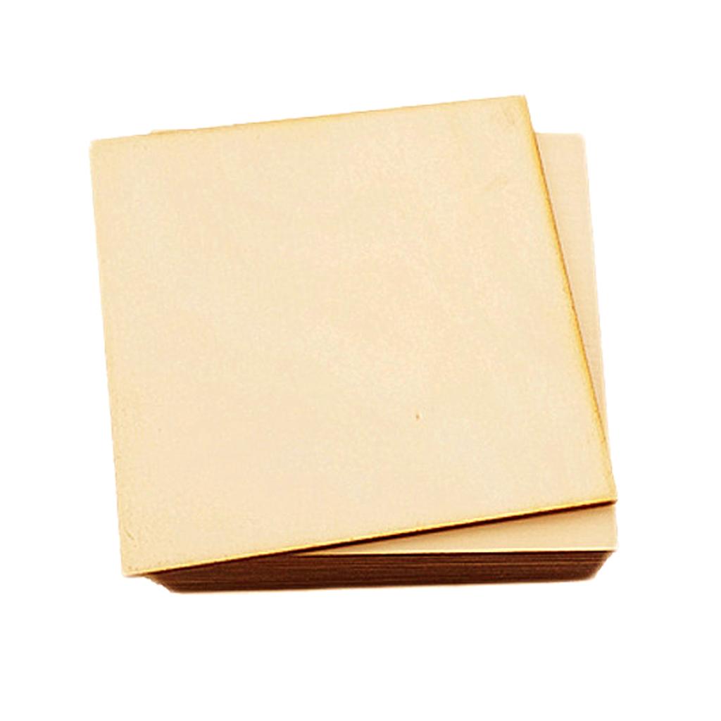 12 Pieces 8cm Wooden Square Shape Ply Blank Craft Squares Wooden Shapes DIY