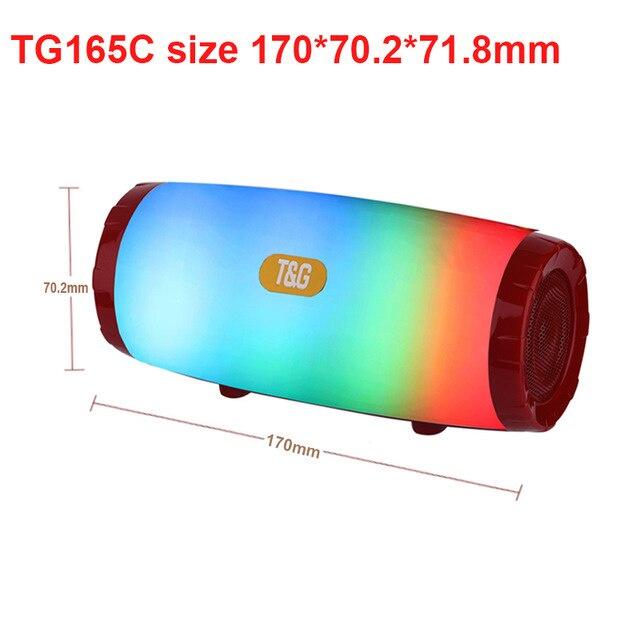 Tg165C Speaker Bluetooth External Subwoofer Bluetooth 5.0 Speaker With Wireless Led Light / Reo Music Center Playbox