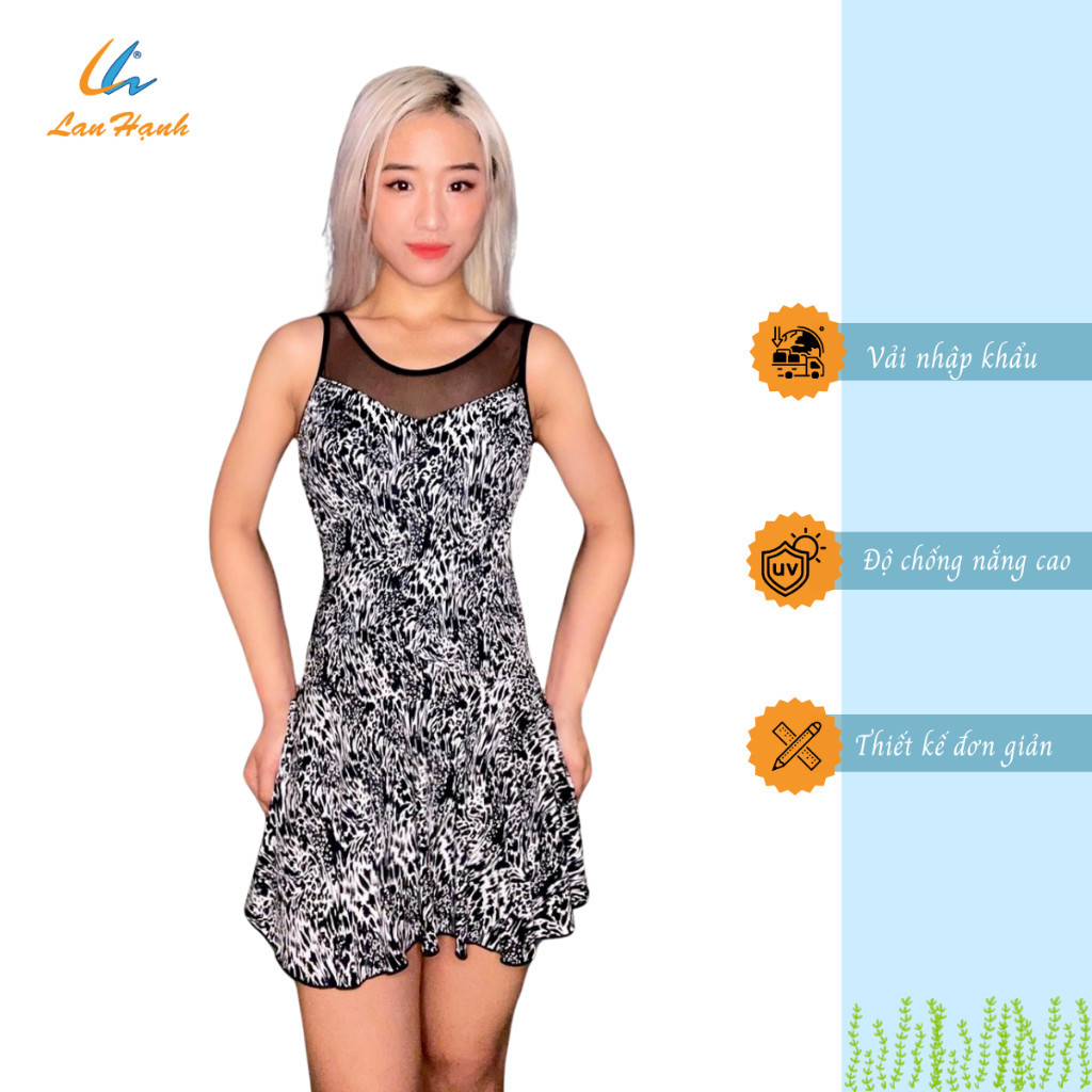 Bộ Bơi Nữ Một Mảnh Đầm 90031 Lan Hạnh