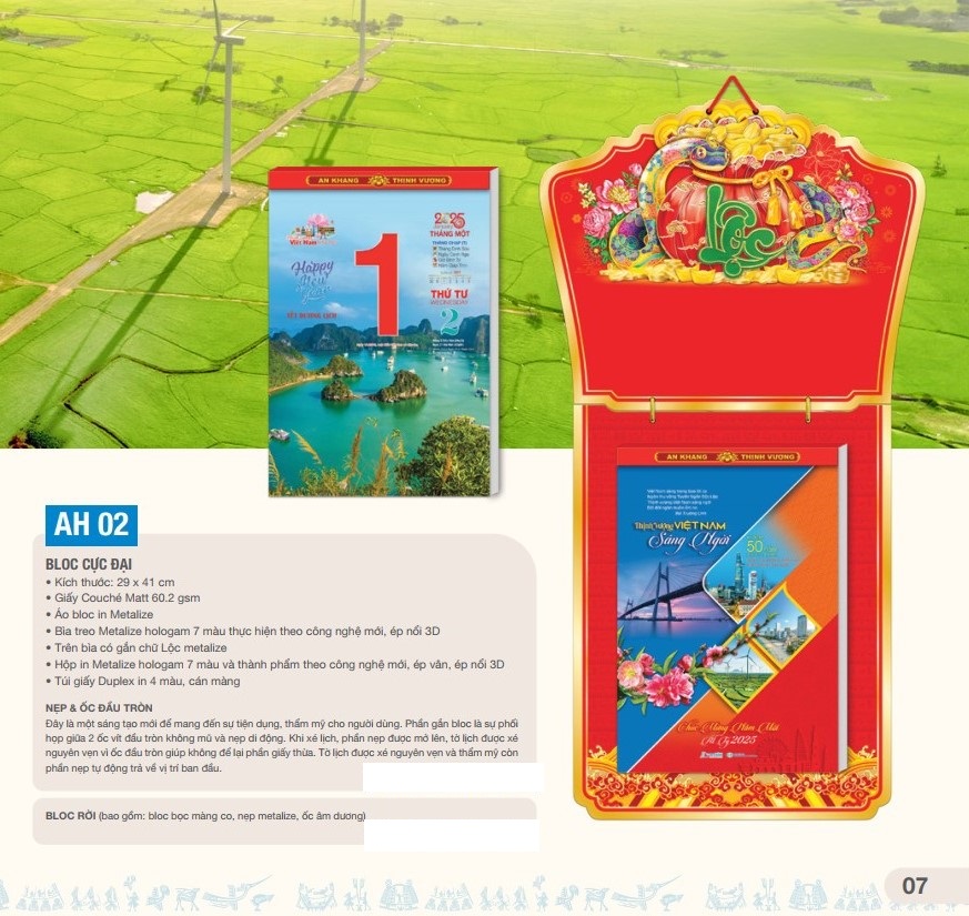 Bộ Lịch Bloc Cực Đại 2025 - AH-02 Thịnh Vượng Việt Nam