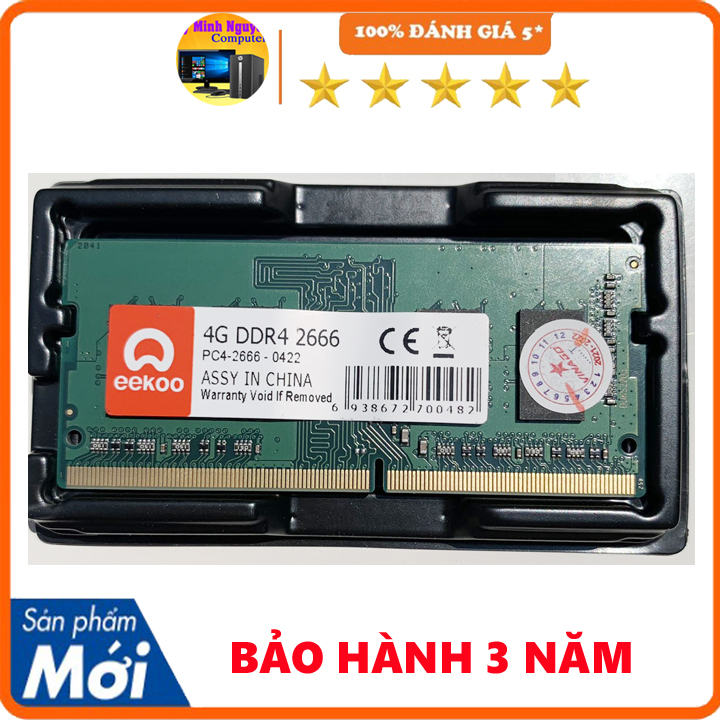 Ram Laptop Eekoo DDR4 4gb, DDR4 8gb bus 2666 - Hàng chính hãng