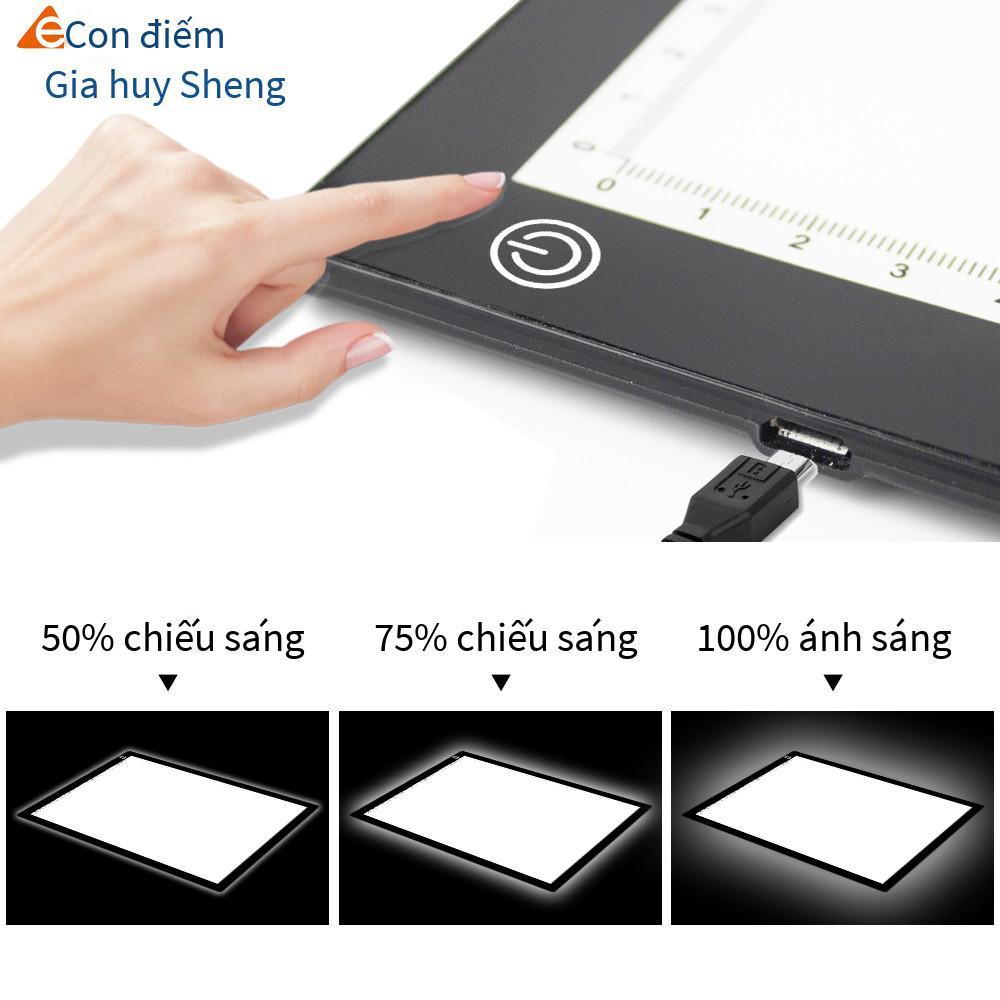Phong cách mới nhất Jishengke hoạt hình a4a3 chép bảng led chép tranh bảng thư pháp xuyên viết phát sáng bàn dụng cụ mở rộng