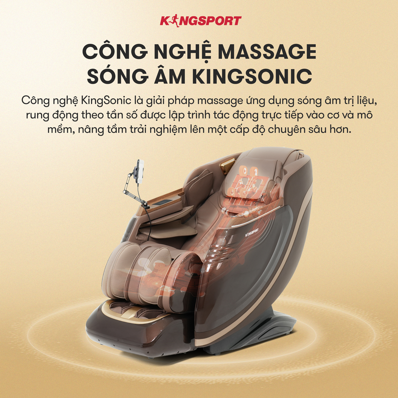 [Miễn phí lắp đặt] Ghế Massage KINGSPORT Deluxe G68 Sonic Công Nghệ Sóng Âm Kingsonic, 20 Bài Massage Chuyên Nghiệp