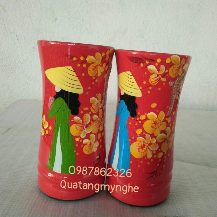 Ống gỗ cắm bút sơn mài loại đẹp
