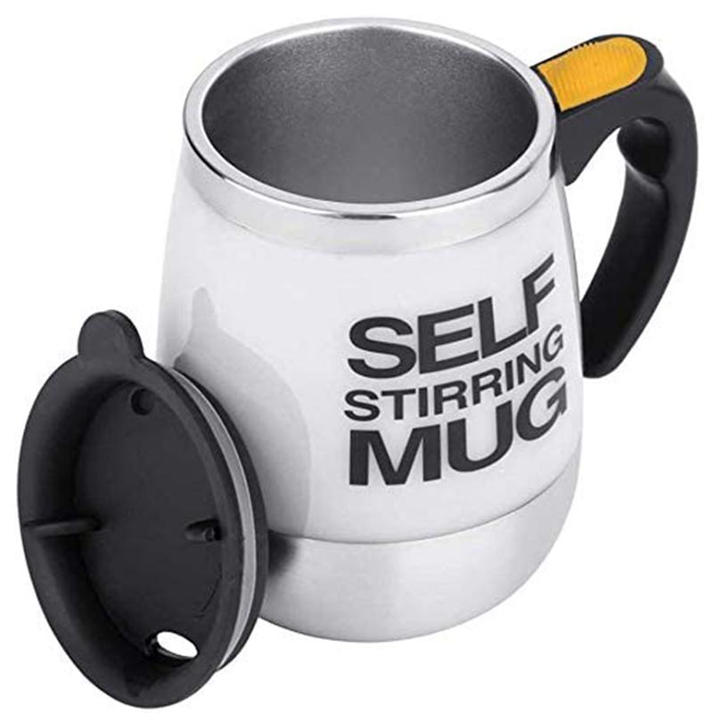 Điện Tự Động Có Cốc Cà Phê Cốc Tự Động Dây Thép Không Gỉ Tự Trộn Quay Văn Phòng Nhà Trộn Sữa Frothers Đánh Trứng