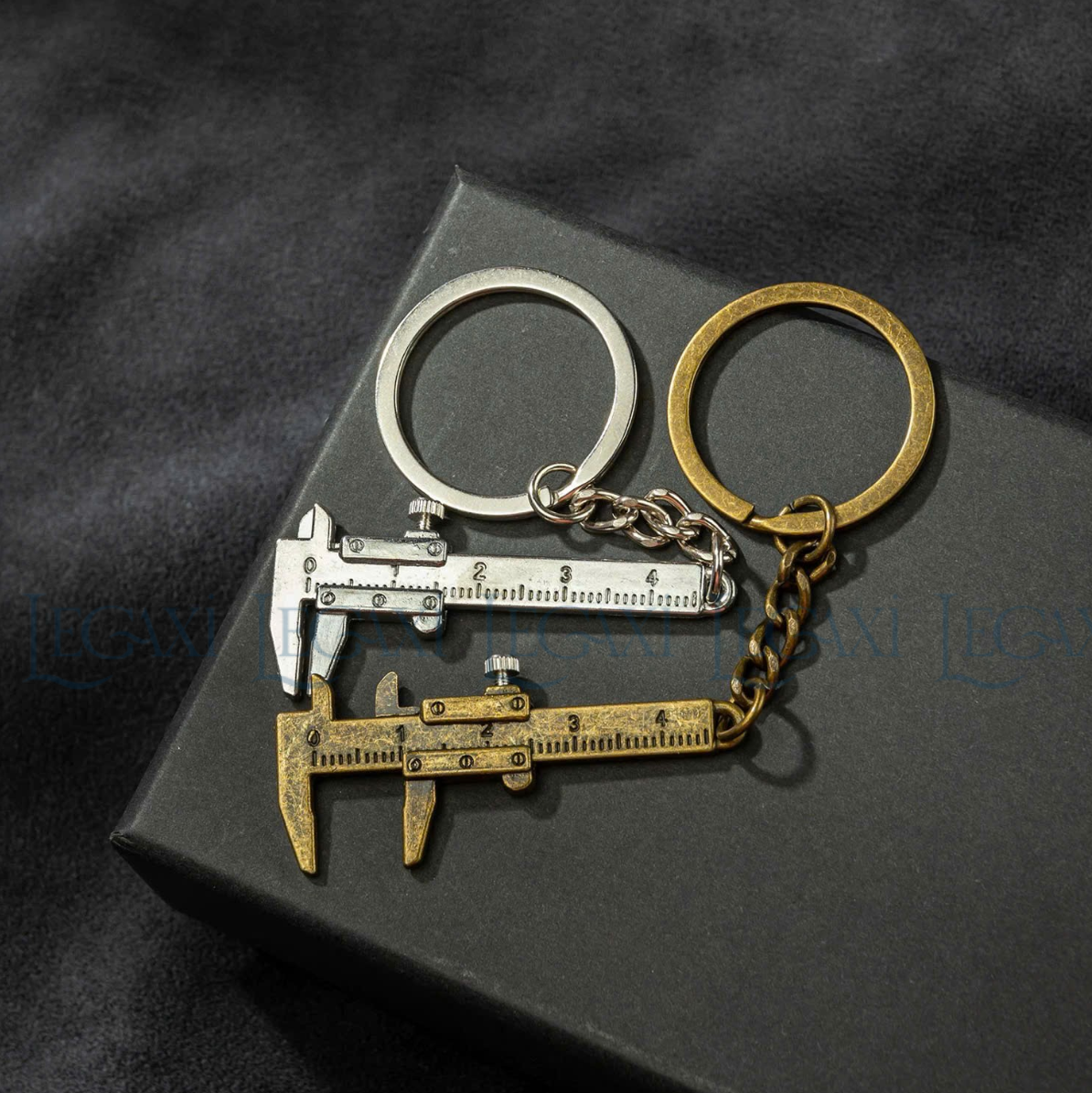 Móc Chìa Khóa Thước Kẹp Vernier Thước Đo Khoảng Cách Bằng Kim Loại Móc Khóa Xe Nhà Túi Cho Kỹ Sư Thợ Cơ Khí