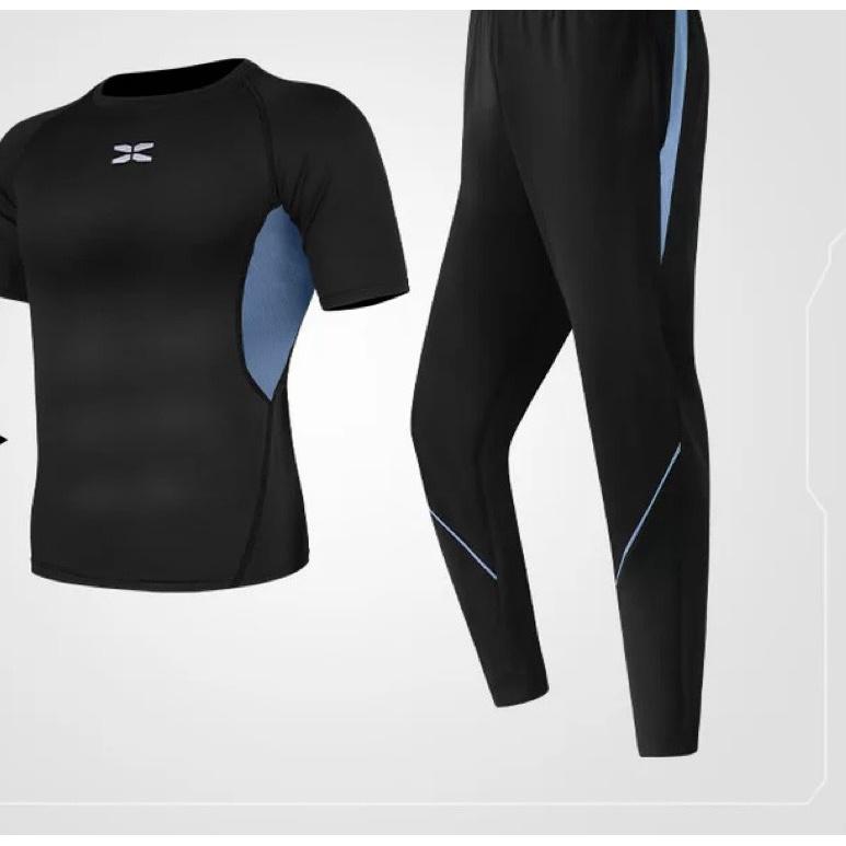 (TN1) Sét Tập GYM Nam legging co giãn giữ nhiệt - chạy bộ - Hàng Quảng Châu