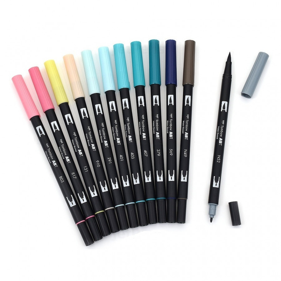 Bộ 12 Bút Tombow Dual Brush màu mới 2019