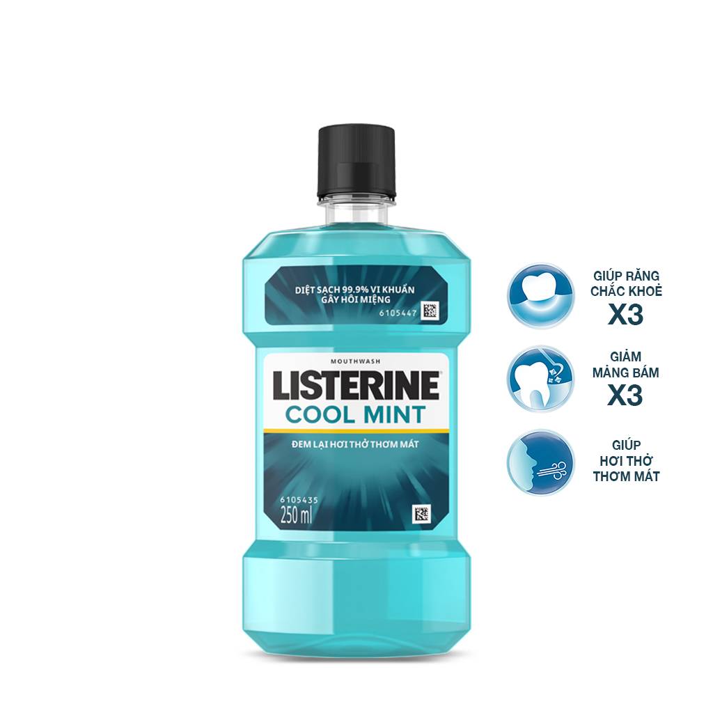 Nước Súc Miệng Hương Bạc Hà Listerine Cool Mint (250ml) - 8850007813040