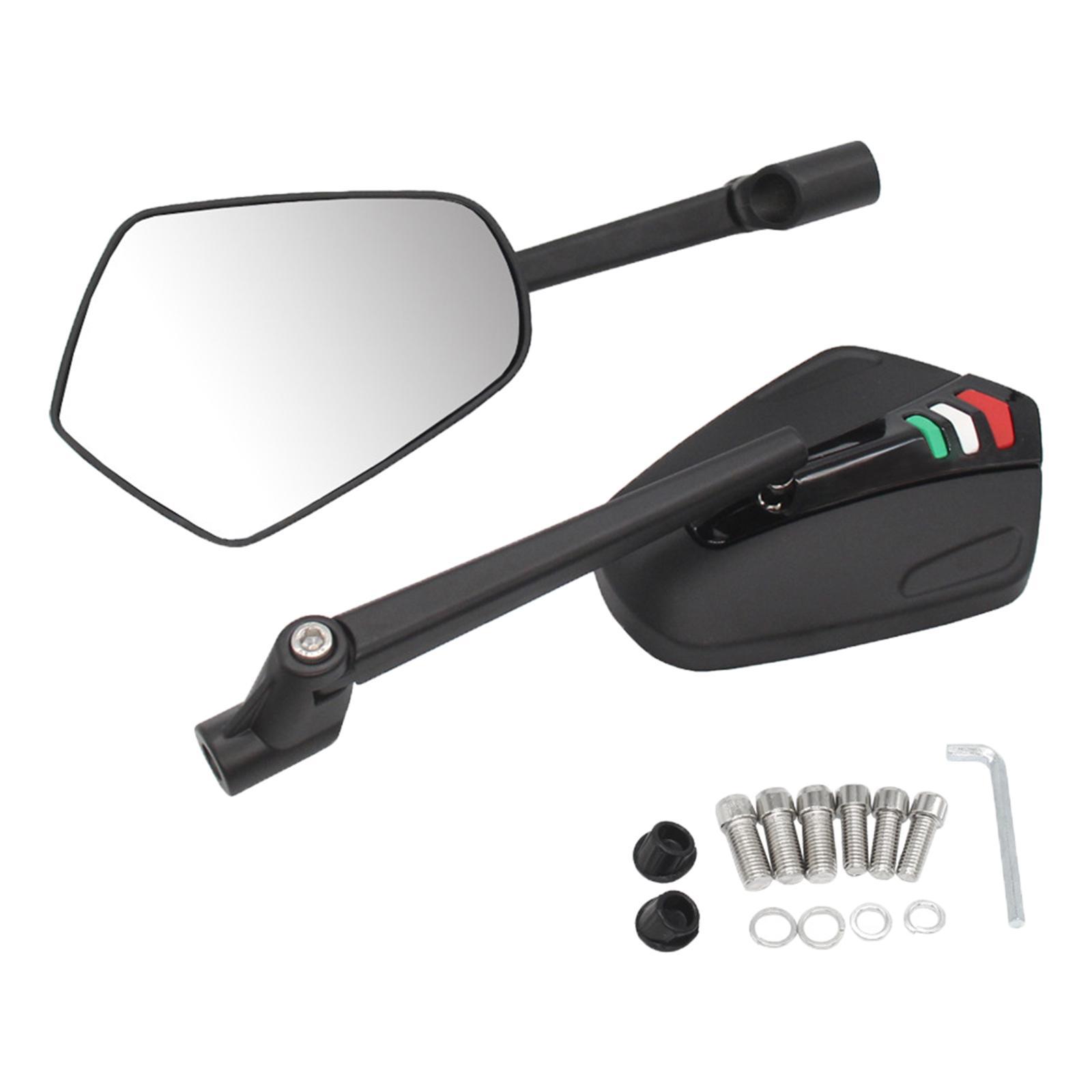 2x Motorcycle Rearview Mirror Left and Right Durable Motorcycle Accessories