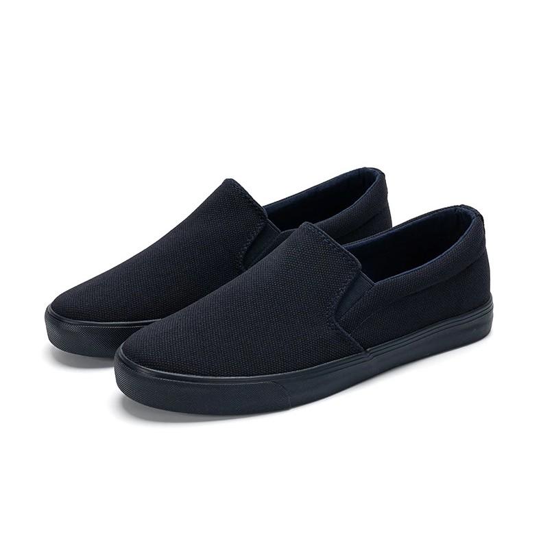 Slip on nam - Giày lười vải nam LEYO - Vải polyester màu đen full và xanh than full - Mã SP A7522