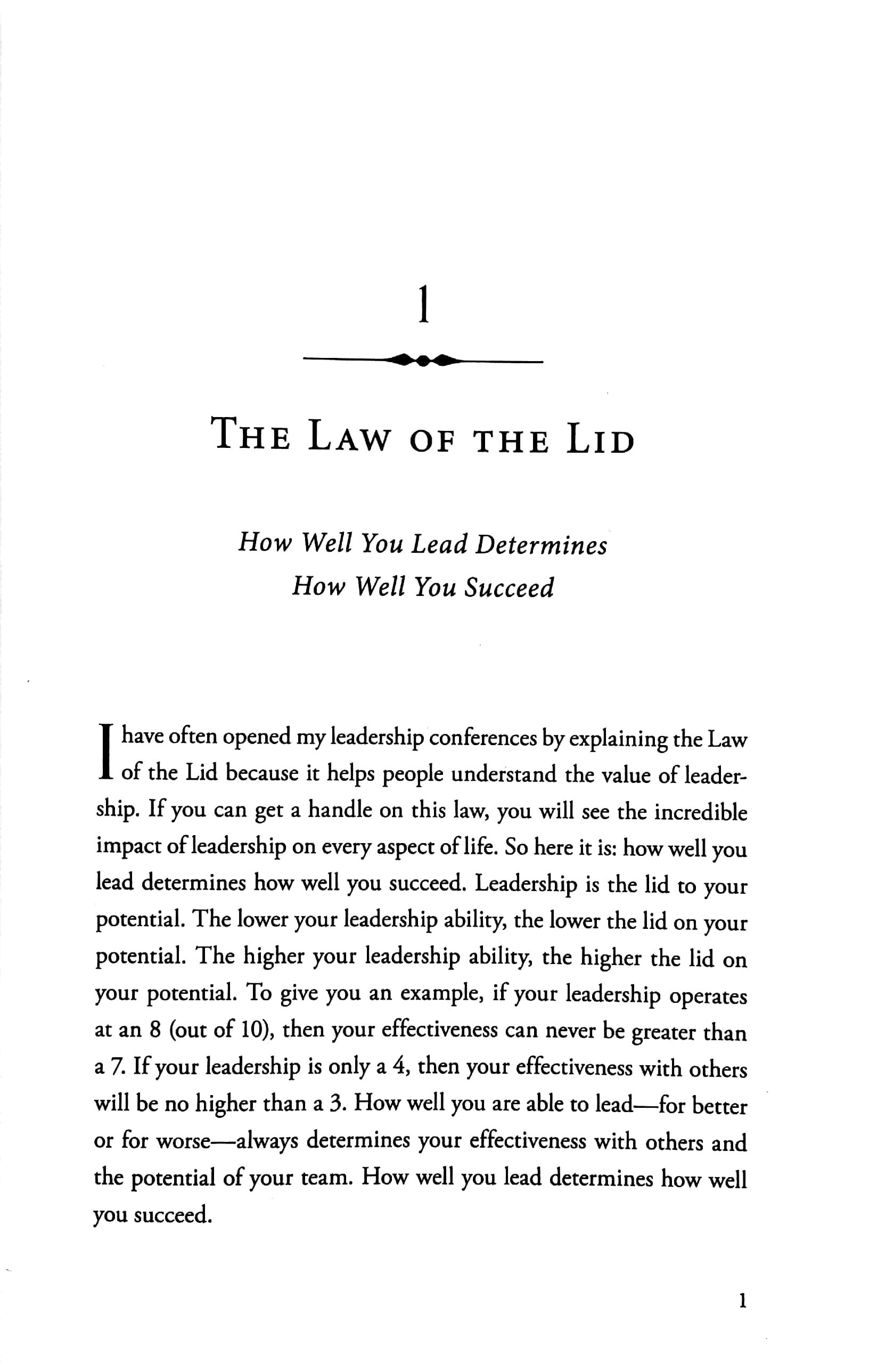 The 21 Irrefutable Laws Of Leadership: Follow Them And People Will Follow You