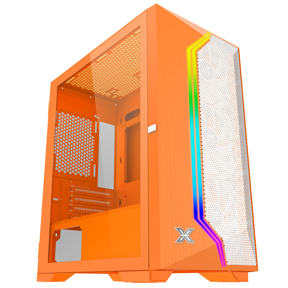 XIGMATEK Gemini II Orange 3FB – Premium Gaming Micro Tower Case (3x Fan)_HÀNG CHÍNH HÃNG