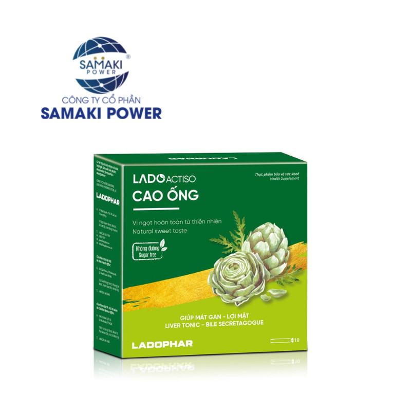 Cao Ống Actiso LADO (Không đường) - Hộp 10 ống x 10 ml