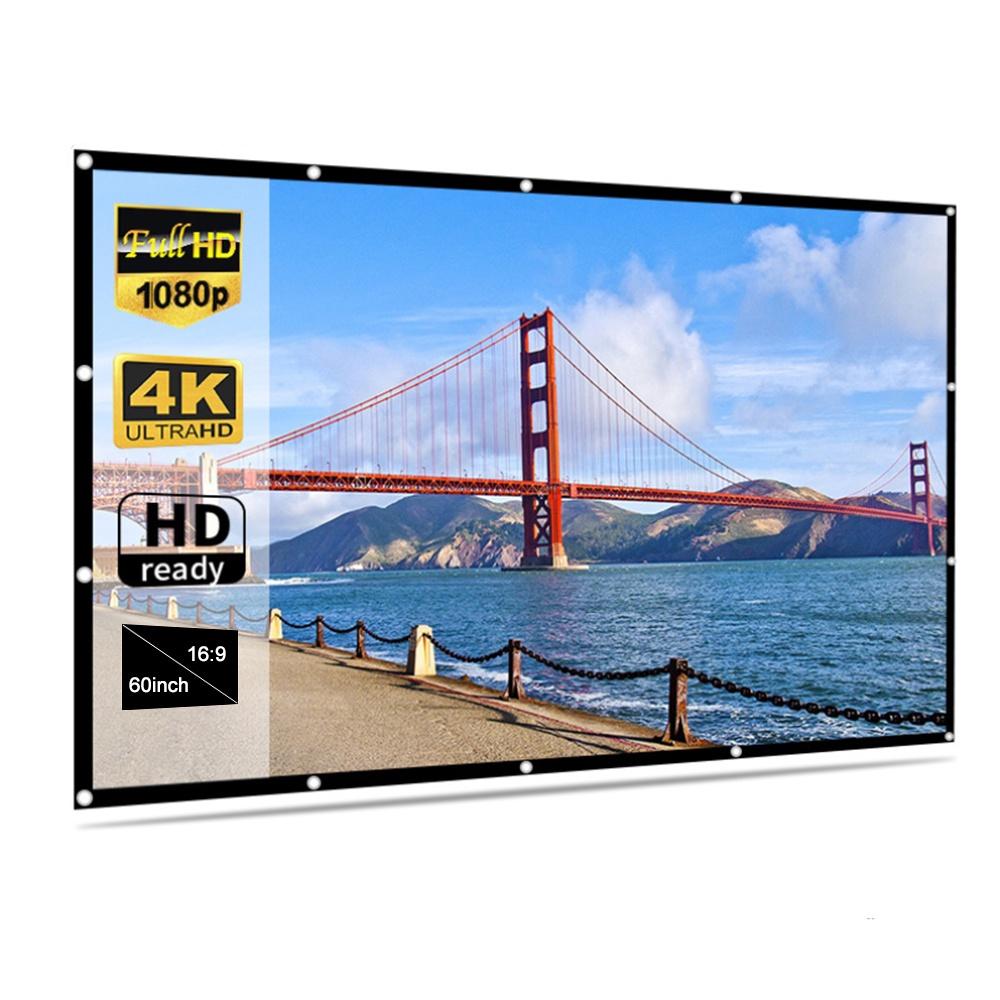 Màn hình máy chiếu 60inch 16:9 mềm mại có thể gấp gọn tiện dụng