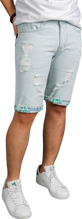 Quần Short Jean Nam Muidoi Qq32 - Trắng Xanh (Size