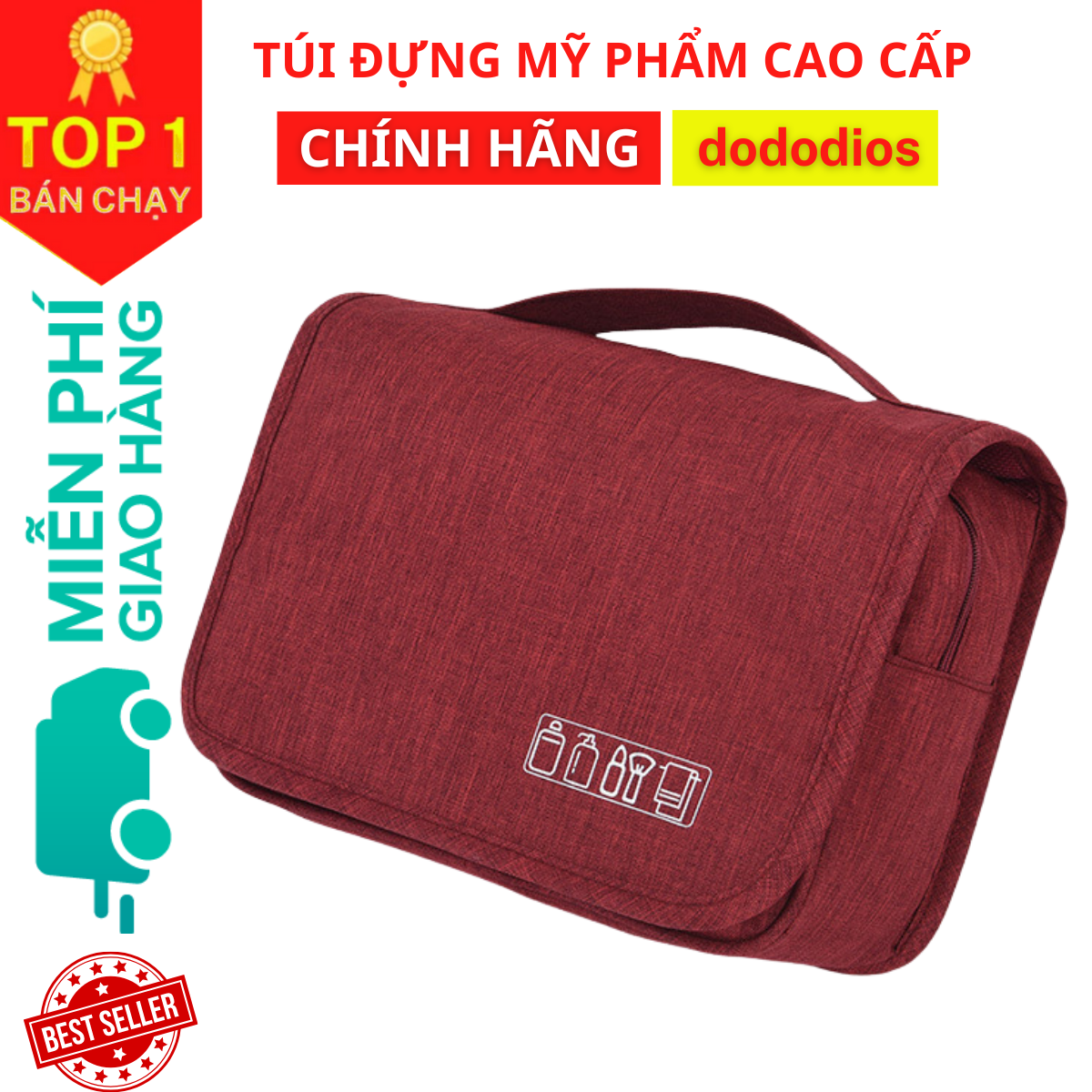 Túi đựng mỹ phẩm đồ trang điểm đồ du lịch chống thấm nước - Hãng dododios - Mã 02