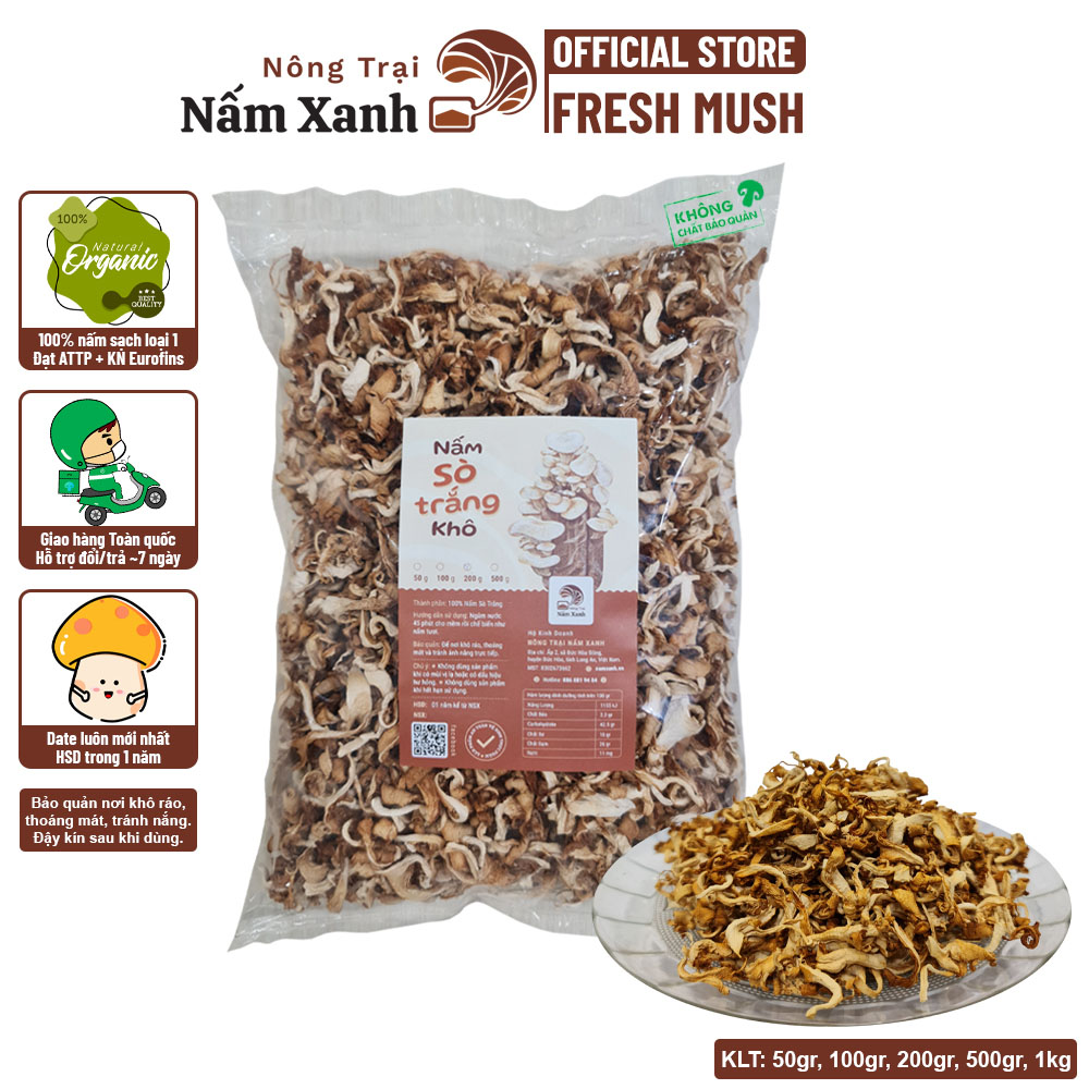 Nấm Sò Trắng Khô