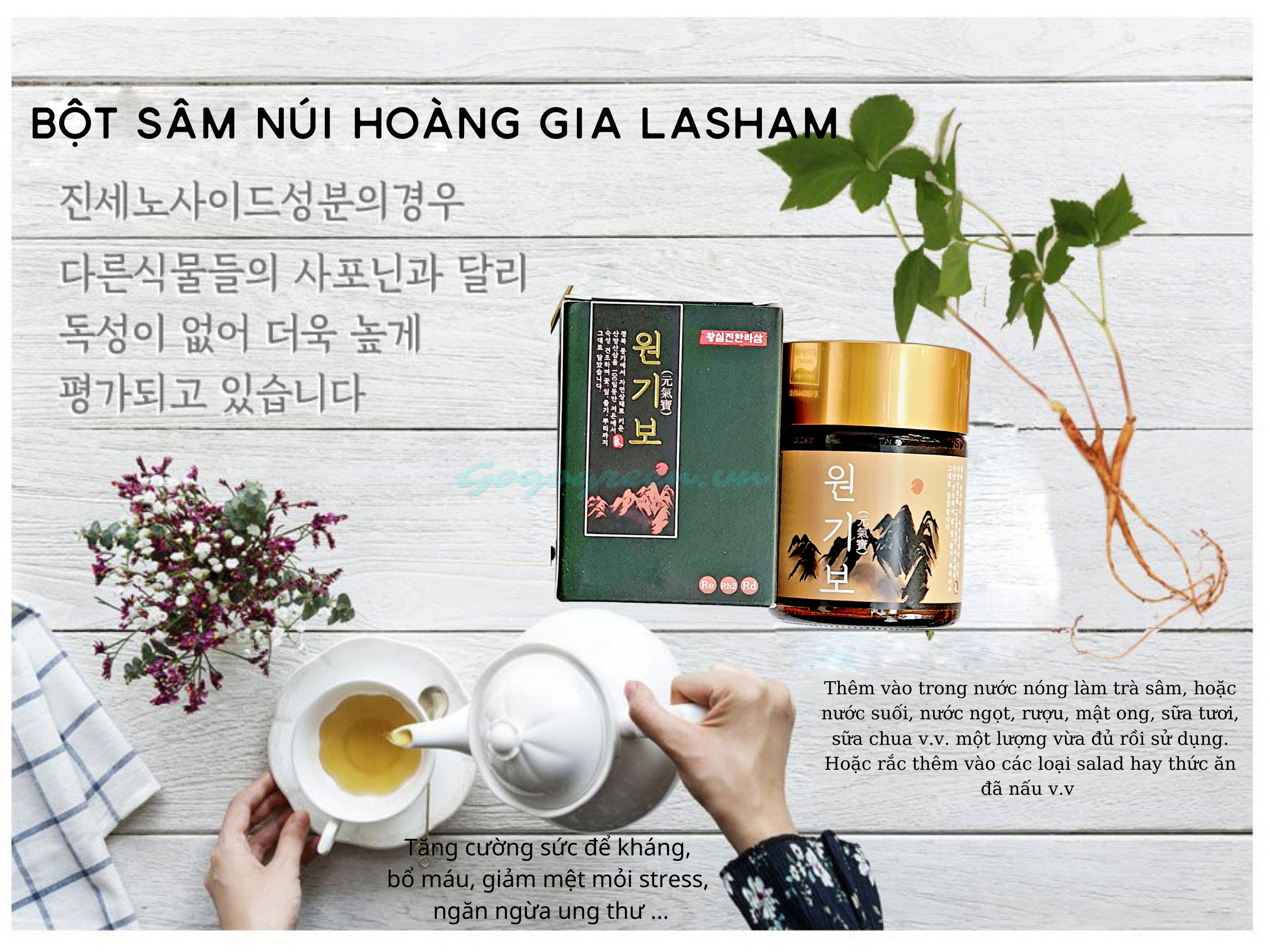 Bột Sâm Núi Lasham Hàn Quốc
