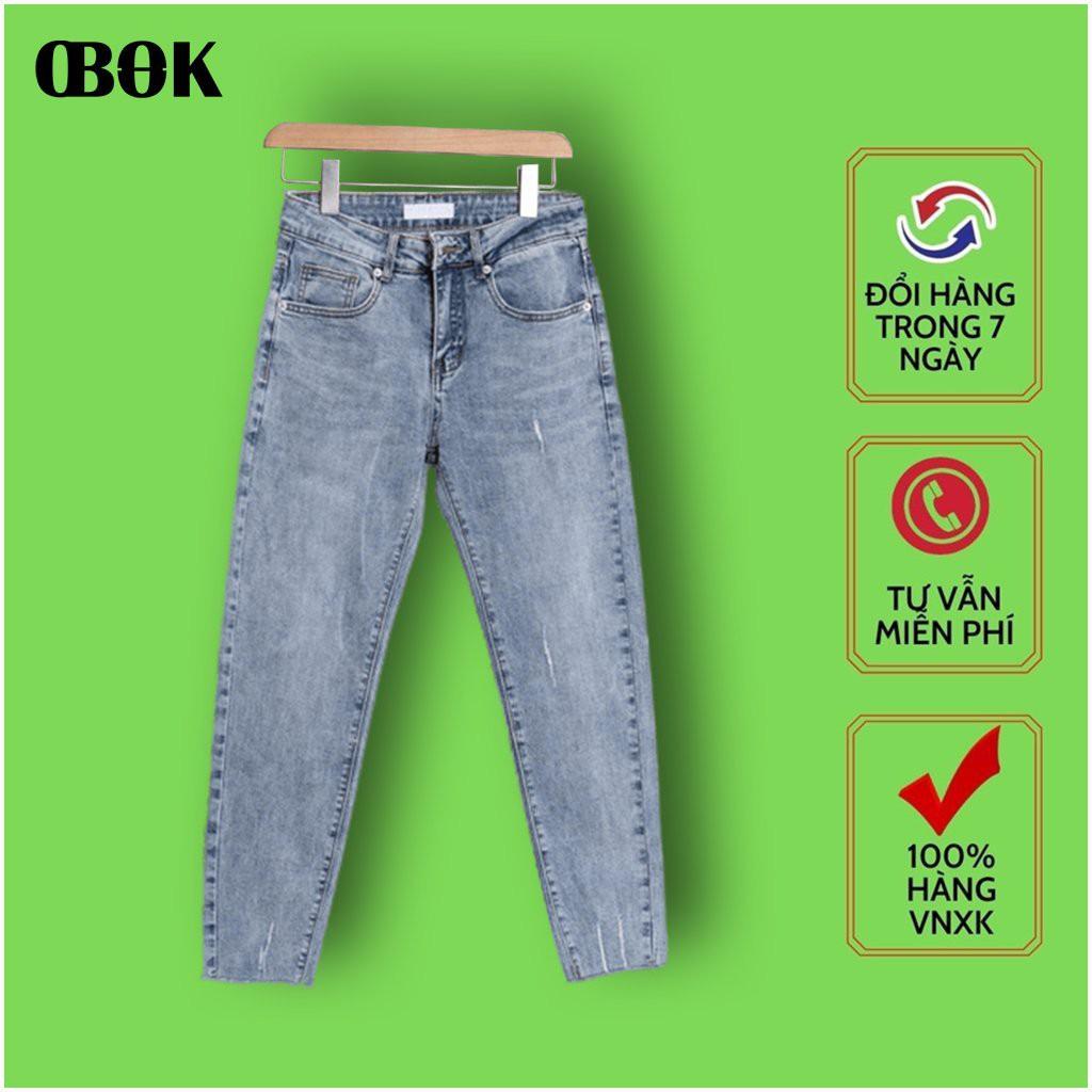 Quần Jean Nam Ống Côn , Quần Bò Nam Đẹp Cao Cấp 2021 OBOK Fashion QJN603