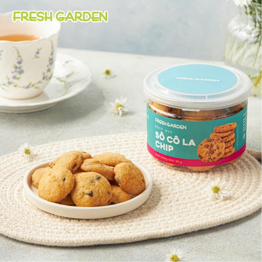 Bánh Quy Soclola Chip FRESH GARDEN Thơm Ngon Giòn Tan Nhiều Dinh Dưỡng Hộp 80g