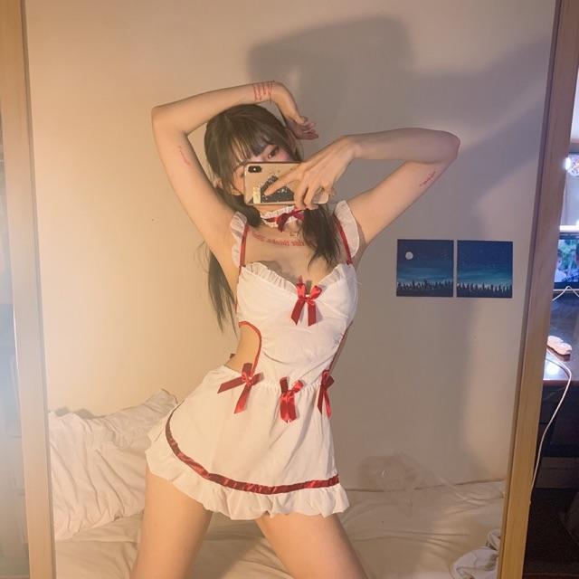 Set Nữ Y Tá Vải Voan Gợi Cảm. SHIP HỎA TỐC TPHCM. Đồ Ngủ Cosplay Sexy. ThaoBonita T079