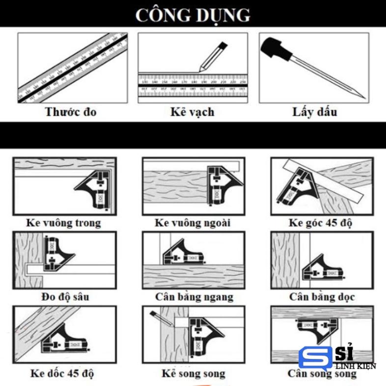 Thước đo góc thủy đazinăng đảm bảo cao