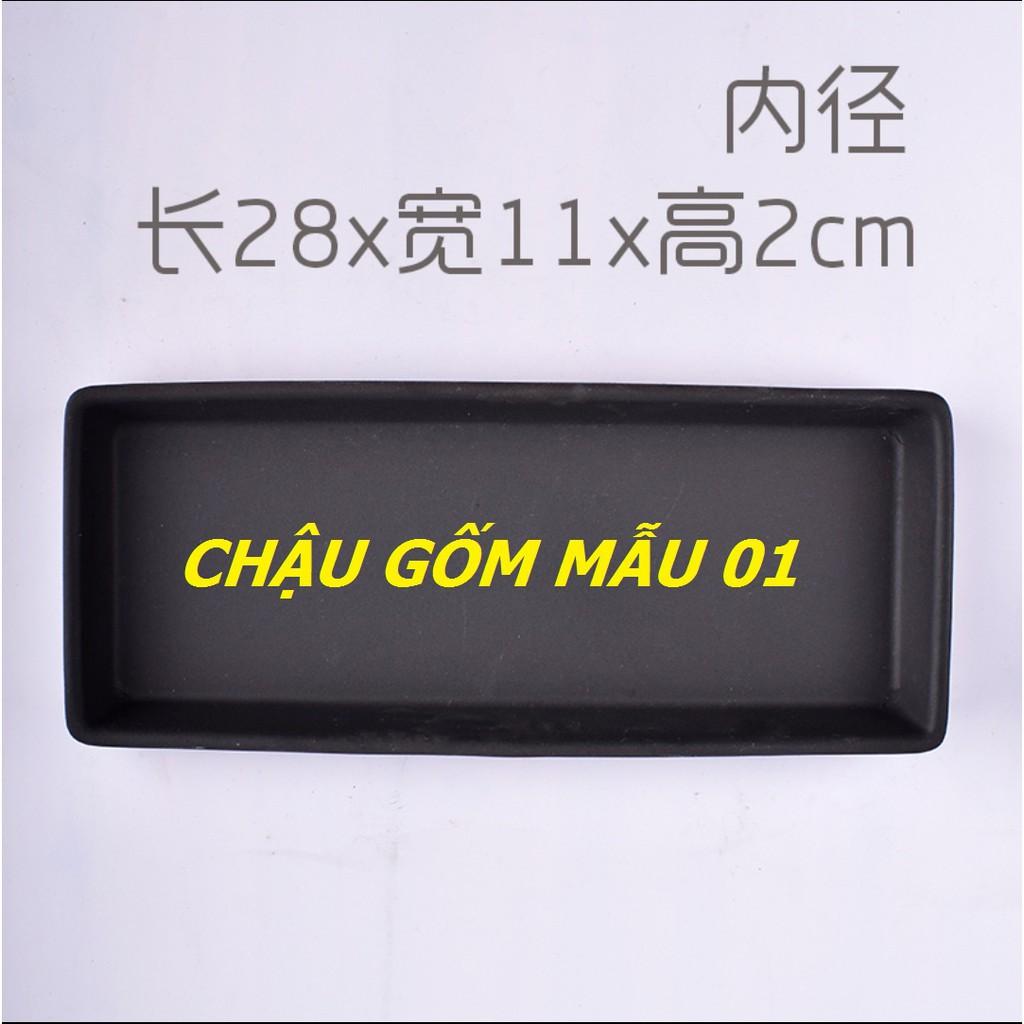 Chậu gốm set Tiểu cảnh - Set bán cạn - - Đá thấm thủy set rêu - Cấy rêu - Trang trí non bộ - Tiểu cảnh