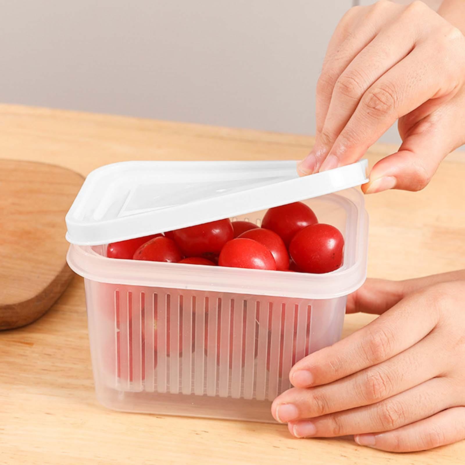 Fruit Keeper Box Leakproof Kitchen Stackable Non Slip Food Storage Container