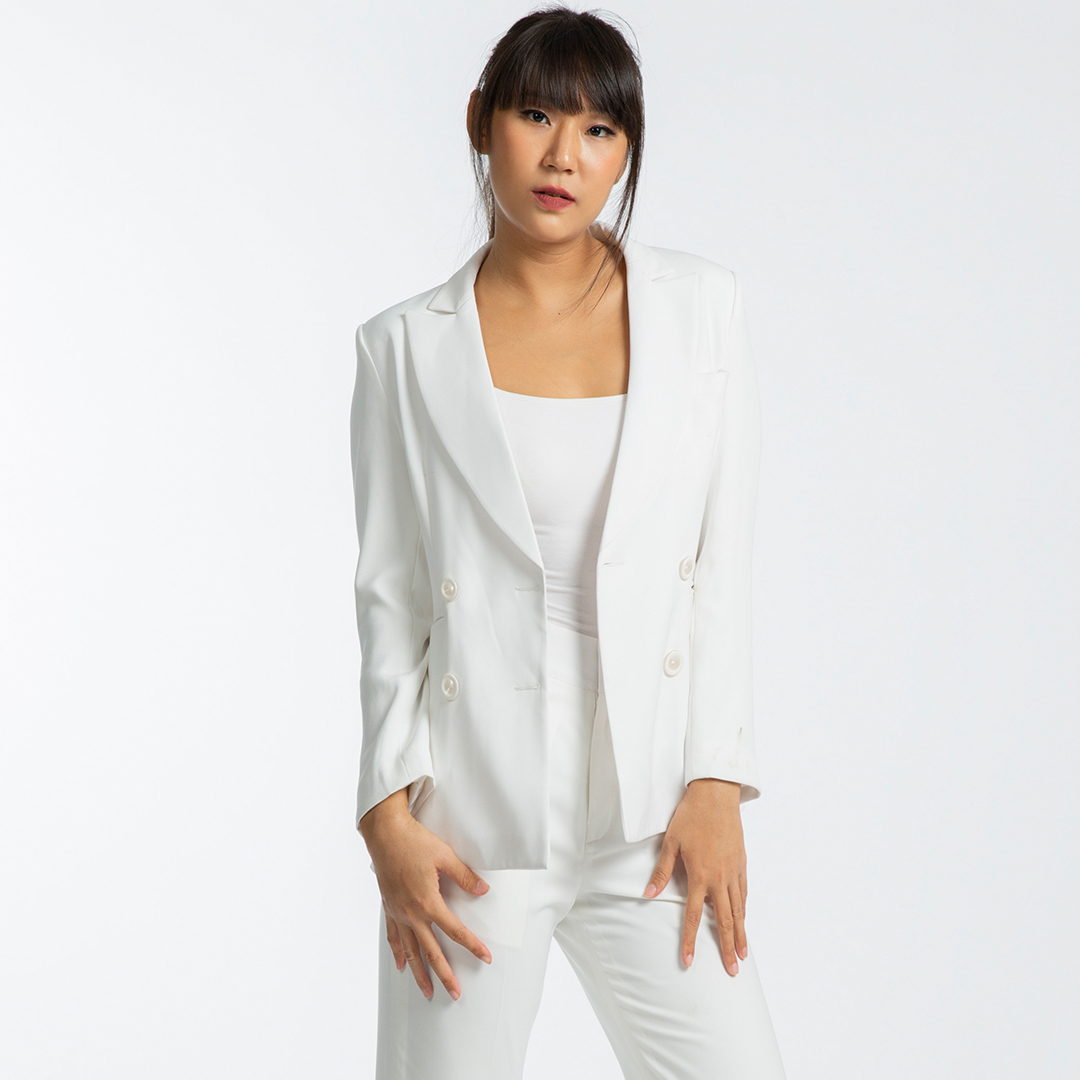 Áo Khoác Blazer Áo Vest Nữ Cao Cấp Thời trang thiết kế Hity TOP111 Xếp Ly