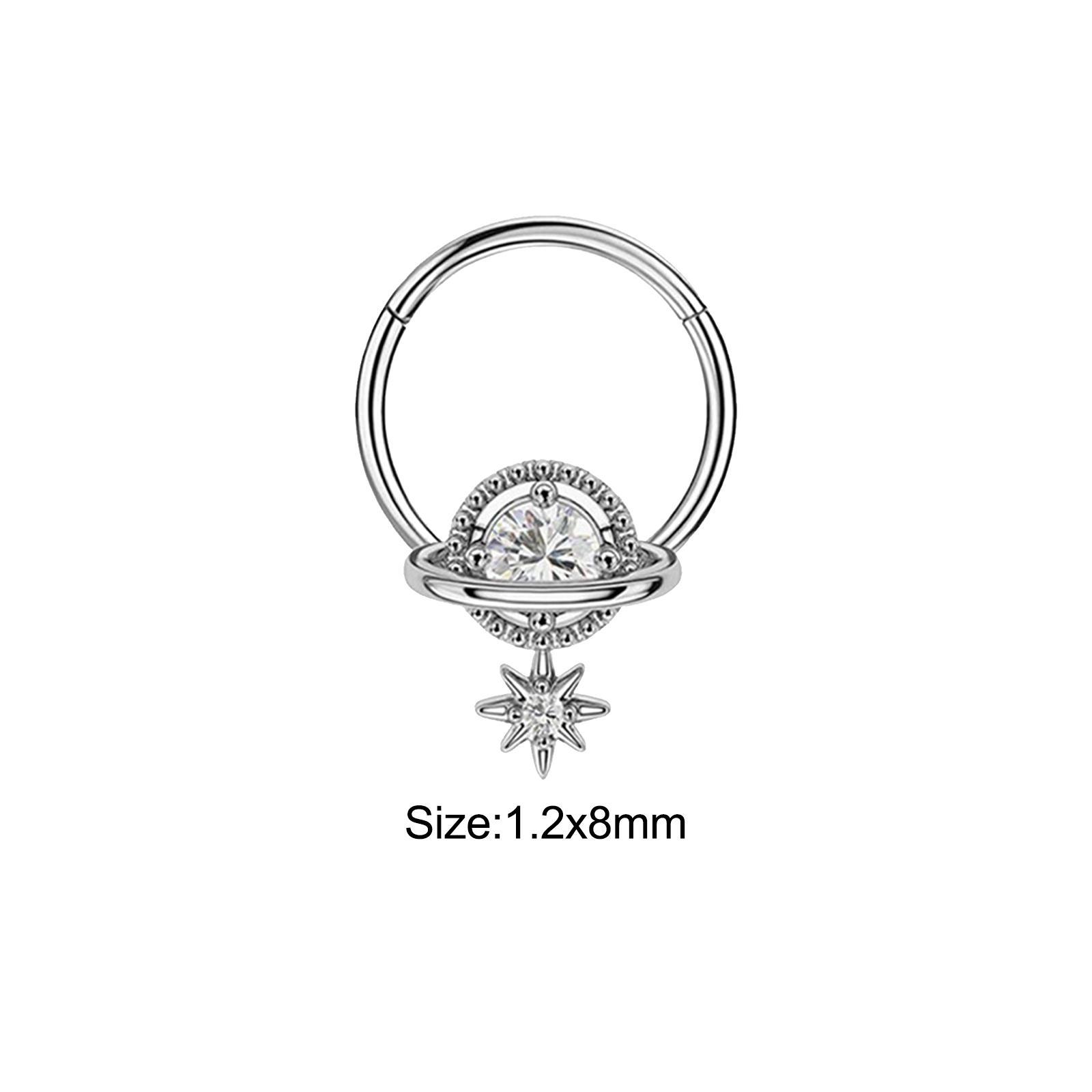 Nose Star Shaped Piercing Jewelry Stainless Steel Nose Girl