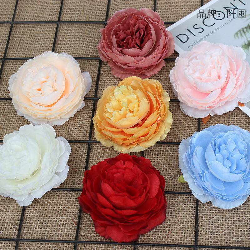 Đầu Hoa Mẫu Đơn 8CM Nhiều Cánh Trang Trí Đồ Handmade Đạo Cụ Chụp Ảnh