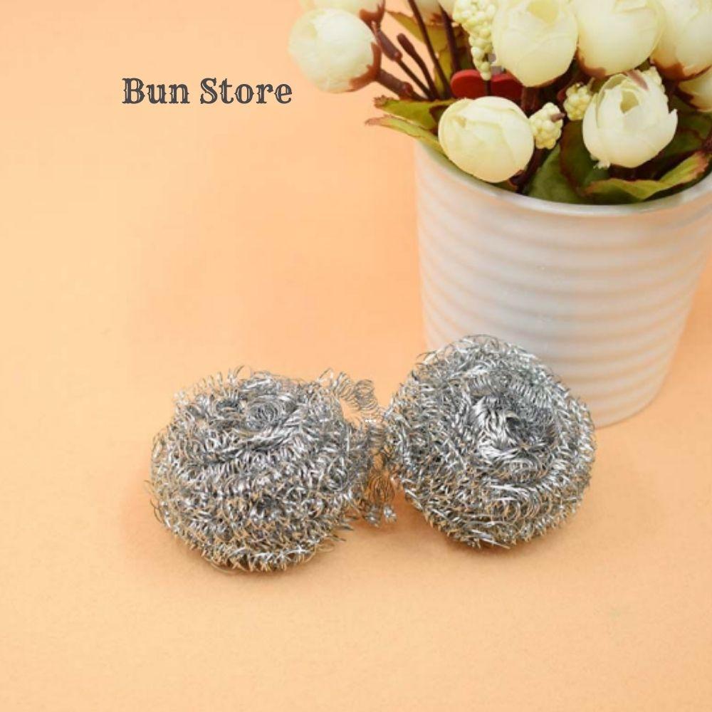 Miếng cọ xoong nồi chảo inox không gỉ, miếng nhùi cọ xoong chảo kim loại gói 4 miếng và 6 miếng