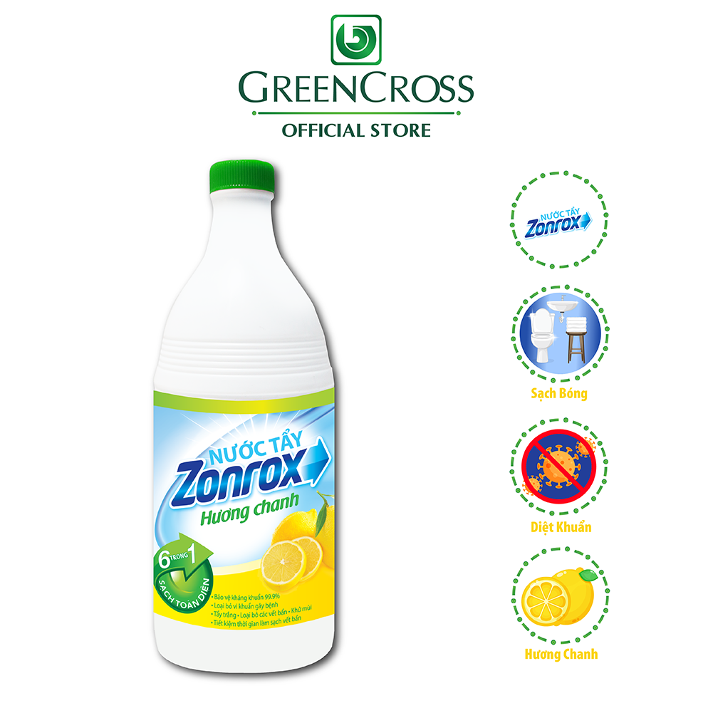 2 Can Nước tẩy vết bẩn đa năng khử mùi ZONROX JAVEL 6in1 Can 5 Lít Tiết kiệm
