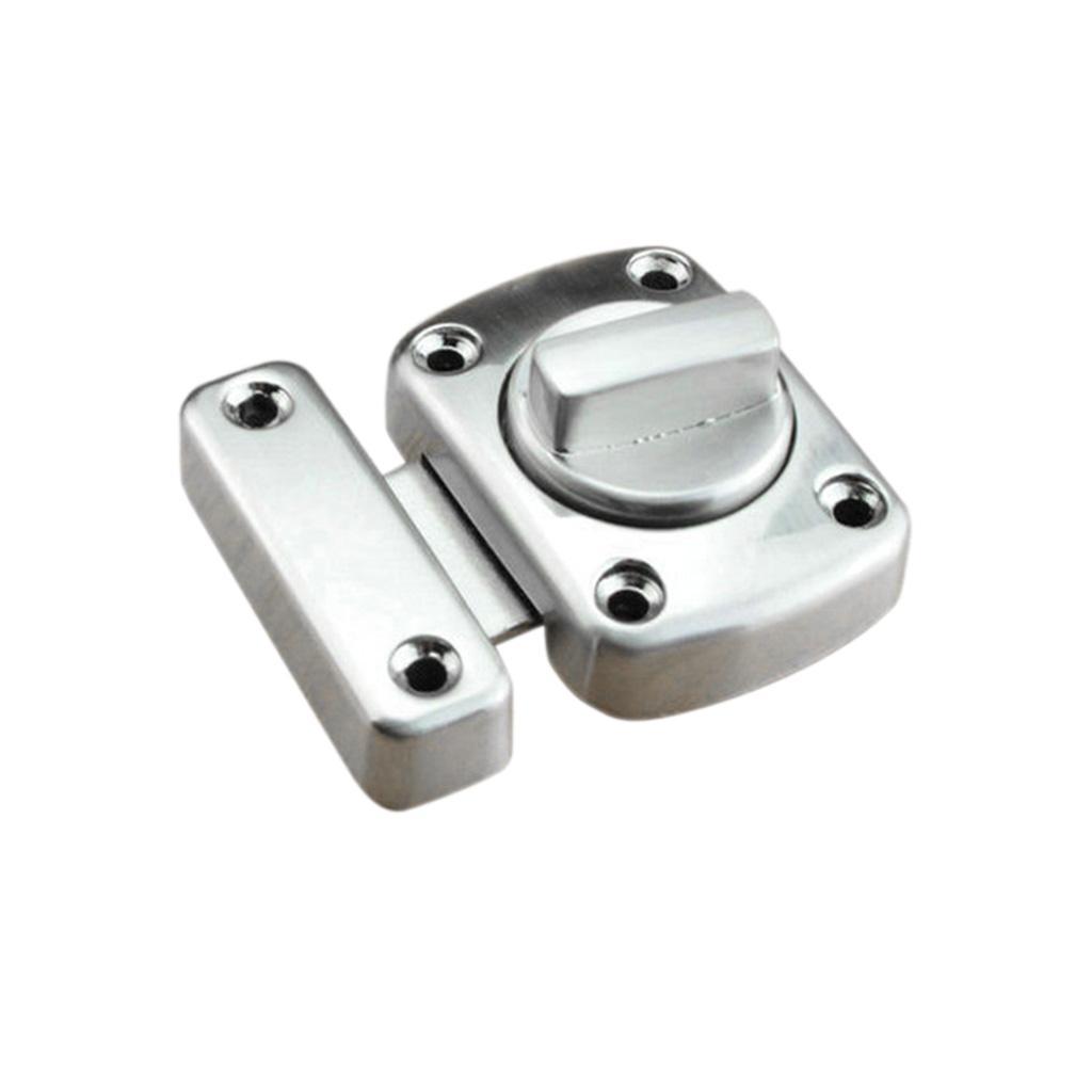 2Pcs Shed Door Lock Turn Bolt Catch Latch for Bathroom Toilet Bedroom Silver