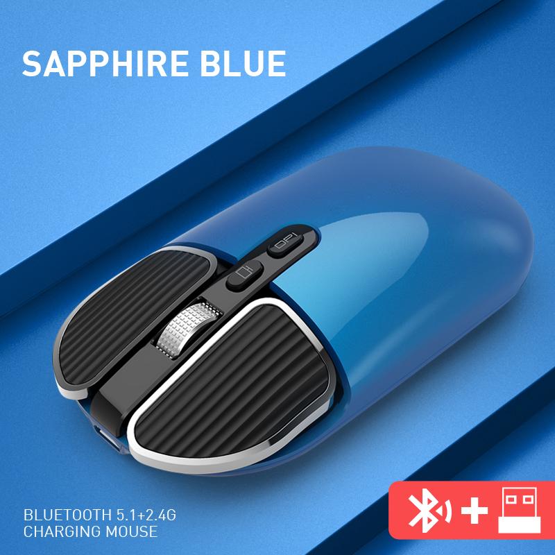 1 Chiếc Chuột Bluetooth Không Dây Dual-Chế Độ Máy Tính Xách Tay Công Sở Nhà Silent Chuột Sạc Chuột & Bàn Phím