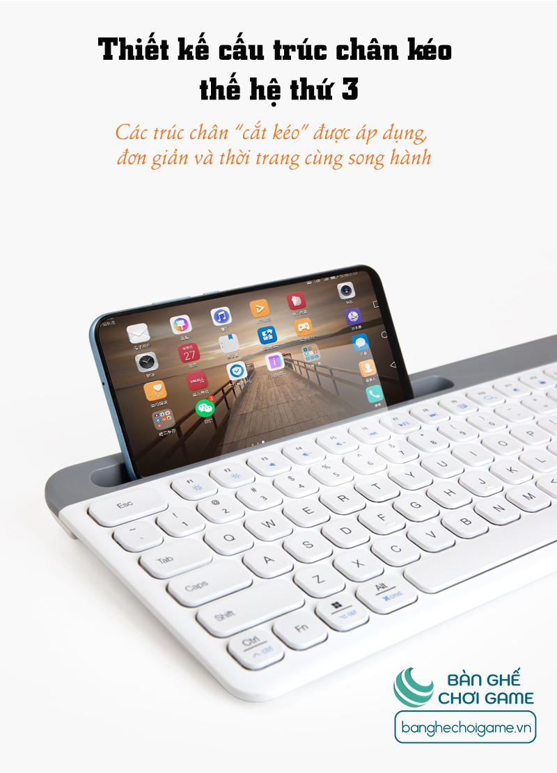 Bàn phím không dây Newmen K10 Dual Mode Bluetooth/ Wireless - Hàng chính hãng
