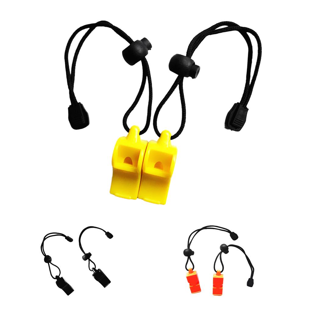 2 Pieces Safety Loud Whistle Survival Camping Hiking Sports Diving Rescue Emergency Outdoor Survival Gear Tool - Choice of Color