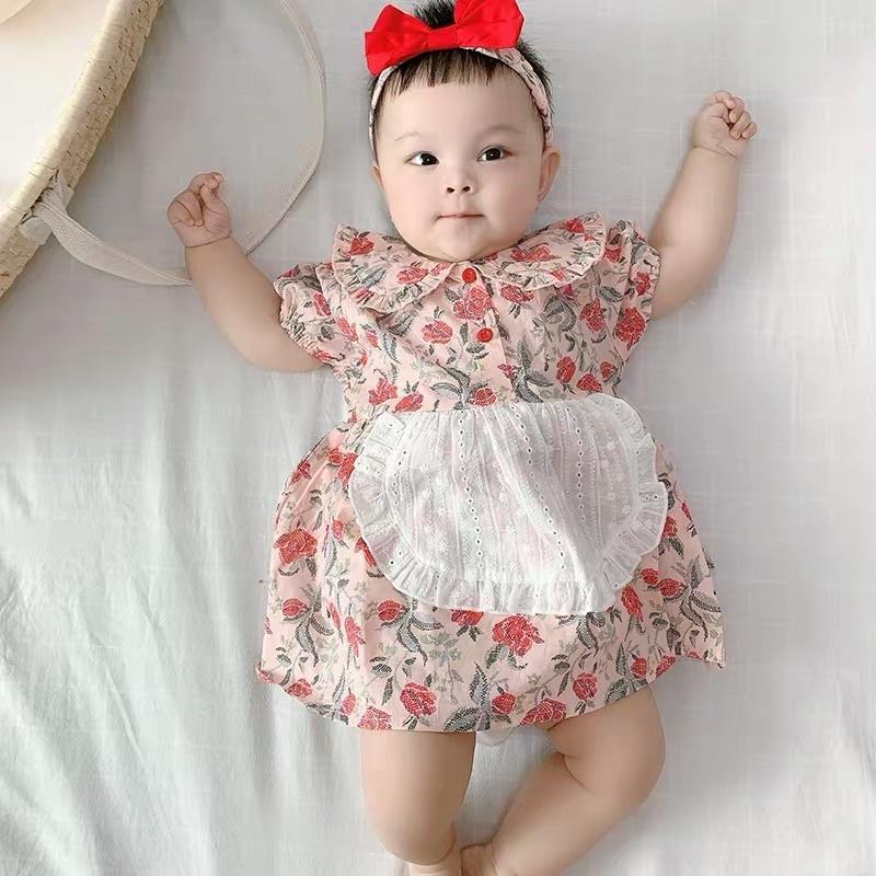 body hoa hồng kèm tuban bé gái