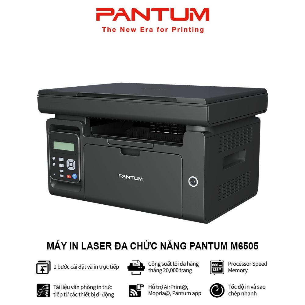 Máy in Laser đa chức năng PANTUM M6505, in đen trắng, tốc độ cao, scan, photocopy, khổ giấy A4 (Hàng chính hãng)