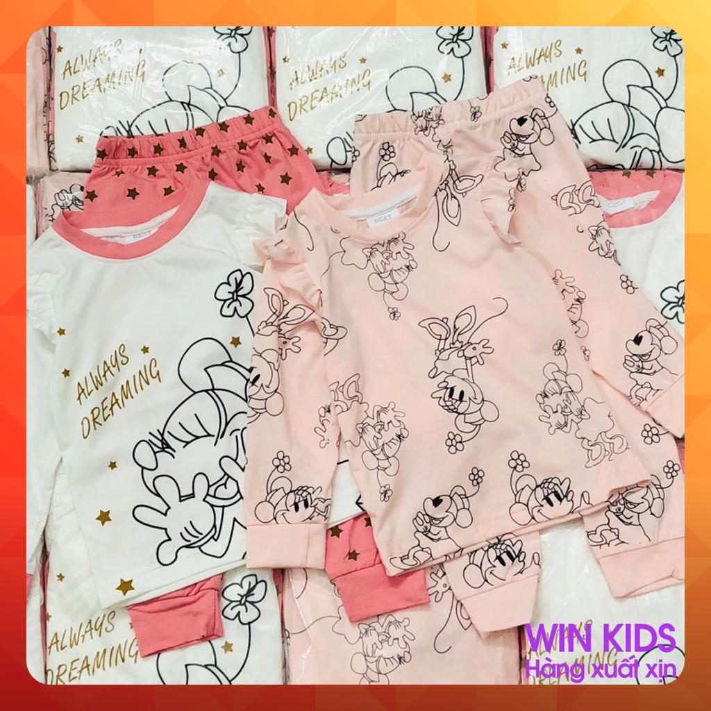 B005-Bộ quần áo thun cotton bé gái dài tay Minnie Next xuất dư, bộ đồ cho bé gái 3,4,5,6,7,8 tuổi