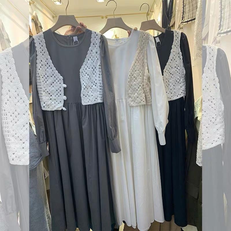 Áo gile croptop đan lưới đi biển, mix váy siêu xinh