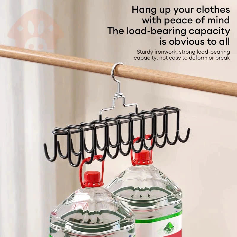 Móc Treo Đa Năng 12 Móc Sắt Bọc PVC – Giá Treo Cà Vạt, Nón, Thắt Lưng, Túi Xách, Đồ Lót Tiết Kiệm Diện Tích 36.5x19x8cm